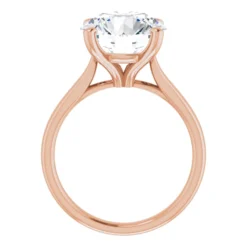 Round 5 Carat Moissanite Solitaire Engagement Ring #GTJ937-MOS-RND-500-18R - Image 2