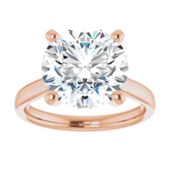 Round 5 Carat Moissanite Solitaire Engagement Ring #GTJ937-MOS-RND-500-18R