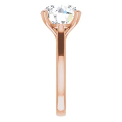 Round 5 Carat Moissanite Solitaire Engagement Ring #GTJ937-MOS-RND-500-18R - Image 3