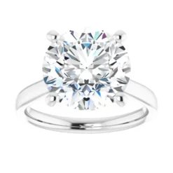 Round 5 Carat Moissanite Solitaire Engagement Ring #GTJ937-MOS-RND-500-PT