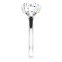 Round 5 Carat Moissanite Solitaire Engagement Ring #GTJ937-MOS-RND-500-PT - Image 3