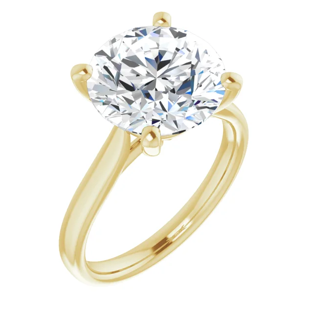 Round 5 Carat Moissanite Solitaire Engagement Ring #GTJ937-MOS-RND-500-14Y | Gerry The Jeweler Round 5 Carat Moissanite Solitaire Engagement Ring #GTJ937-MOS-RND-500-14Y - Image 4