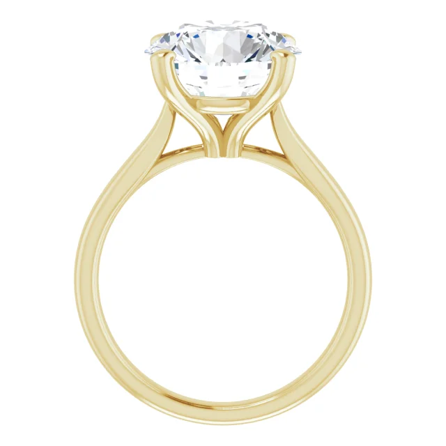Round 5 Carat Moissanite Solitaire Engagement Ring #GTJ937-MOS-RND-500-14Y | Gerry The Jeweler Round 5 Carat Moissanite Solitaire Engagement Ring #GTJ937-MOS-RND-500-14Y - Image 2