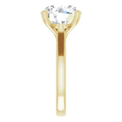 Round 5 Carat Moissanite Solitaire Engagement Ring #GTJ937-MOS-RND-500-14Y | Gerry The Jeweler Round 5 Carat Moissanite Solitaire Engagement Ring #GTJ937-MOS-RND-500-14Y - Image 3