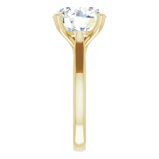 Round 5 Carat Moissanite Solitaire Engagement Ring #GTJ937-MOS-RND-500-14Y | Gerry The Jeweler Round 5 Carat Moissanite Solitaire Engagement Ring #GTJ937-MOS-RND-500-14Y - Image 3