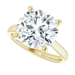 Round 5 Carat Moissanite Solitaire Engagement Ring #GTJ937-MOS-RND-500-14Y | Gerry The Jeweler Round 5 Carat Moissanite Solitaire Engagement Ring #GTJ937-MOS-RND-500-14Y - Image 5