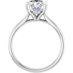 Oval 2 Carat Lab-Grown Diamond Solitaire Engagement Ring #GTJ937-LGD-OVL-200-18W | Gerry The Jeweler Oval 2 Carat Lab-Grown Diamond Solitaire Engagement Ring #GTJ937-LGD-OVL-200-18W - Image 2