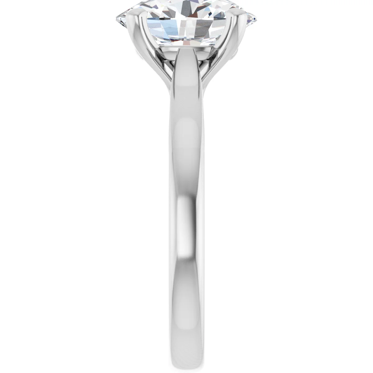 Oval 2 Carat Lab-Grown Diamond Solitaire Engagement Ring #GTJ937-LGD-OVL-200-18W | Gerry The Jeweler Oval 2 Carat Lab-Grown Diamond Solitaire Engagement Ring #GTJ937-LGD-OVL-200-18W - Image 3