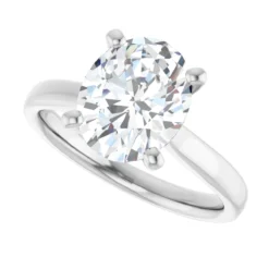 Oval 2 Carat Lab-Grown Diamond Solitaire Engagement Ring #GTJ937-LGD-OVL-200-18W | Gerry The Jeweler Oval 2 Carat Lab-Grown Diamond Solitaire Engagement Ring #GTJ937-LGD-OVL-200-18W - Image 5